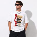 Funny Bear Graphic T-Shirt Cool Street Style Teddy Tee