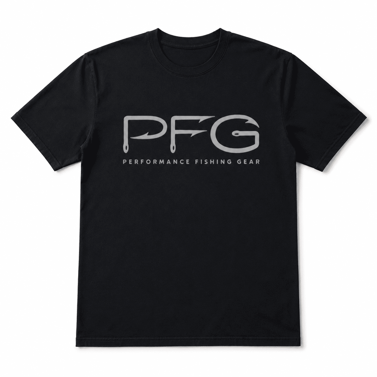 PFG Performance Fishing Gear T-Shirt - Fishing Hook Typography Graphic Tee