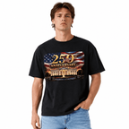 Freedom USA 250th Anniversary T-Shirt White House Flag Patriotic 1776-2026
