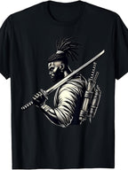 Vintage Japanese Bushido Warrior Graphic Men’s T-Shirt Samurai Style Casual Tee