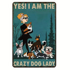 Sarcastic Dog Mom Gift Tin Sign - Vintage Multi Breed Puppy Graphic Metal Poster
