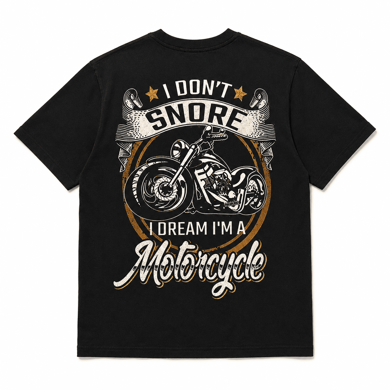 I Don't Snore Motorcycle Biker Funny Men's Graphic T-Shirt Rider Gift