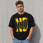 NO LIMIT Graphic T-Shirt – Bold Streetwear Tee, Unisex Black Shirt