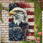 Rustic American Flag Eagle Metal Sign Patriotic USA Wall Decor Art Poster