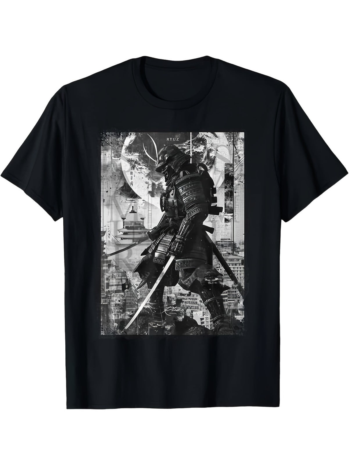 Vintage Samurai Graphic T-Shirt Urban Streetwear Japanese Warrior Tee