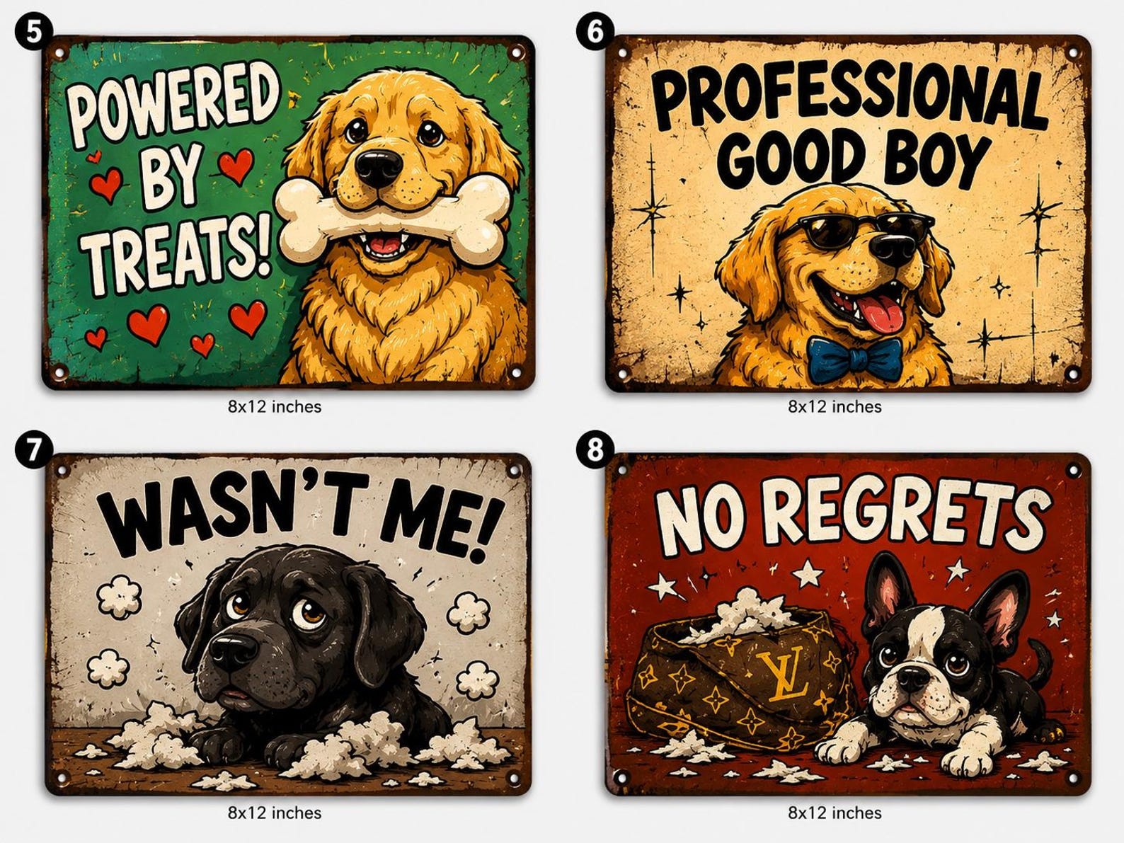 Shiba Inu Security Metal Sign – Funny Dog Meme Wall Art (Vintage Style)