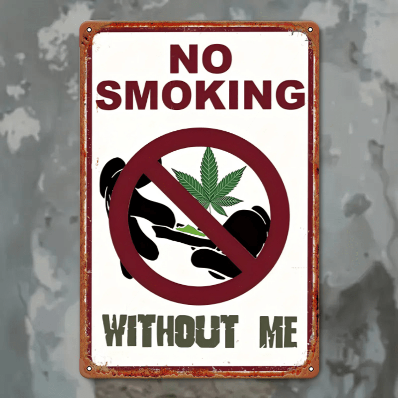 Tobacco-Themed Metal Wall Sign – Retro Smoking Room Plaque Bar Cave Garage