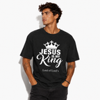 Jesus Is My King Christian Crown Graphic Men’s T-Shirt Faith Religious Tee