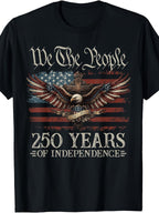 USA 250 Years 1776-2026 American Flag July 4th Patriotic Men's T-Shirt