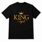 King Crown Respect Graphic T-Shirt Men's Stylish Royal Streetwear Tee