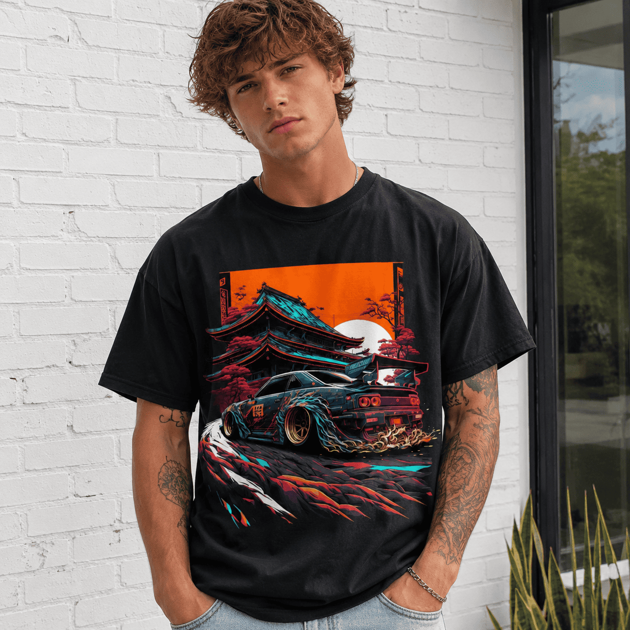 Japanese Retro Racing Car T-Shirt JDM Drift Tuning Enthusiast Tee