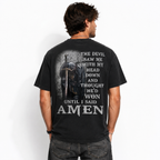 Amen Christian Knight T Shirt Religious Faith Armor of God Tee