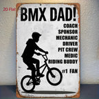 BMX Bike Tin Sign - Personalized Job List Metal Poster Wall Art for Dads