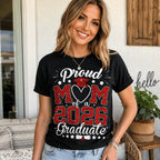 Proud Mom of a 2026 Graduate T-Shirt | Graduation Celebration Graphic Tee