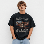 USA 250 Years 1776-2026 American Flag July 4th Patriotic Men's T-Shirt