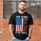 250 Years American Flag USA 250th Anniversary Patriotic 4th of July T-Shirt