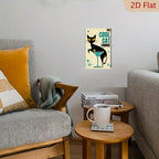 Cool Cat Lounge Tin Sign Vintage Mid-Century Metal Sign Home Bar Cocktail Wall