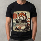 Red Panda Ramen T-Shirt | Japanese Ukiyo-e Style Anime Graphic Tee