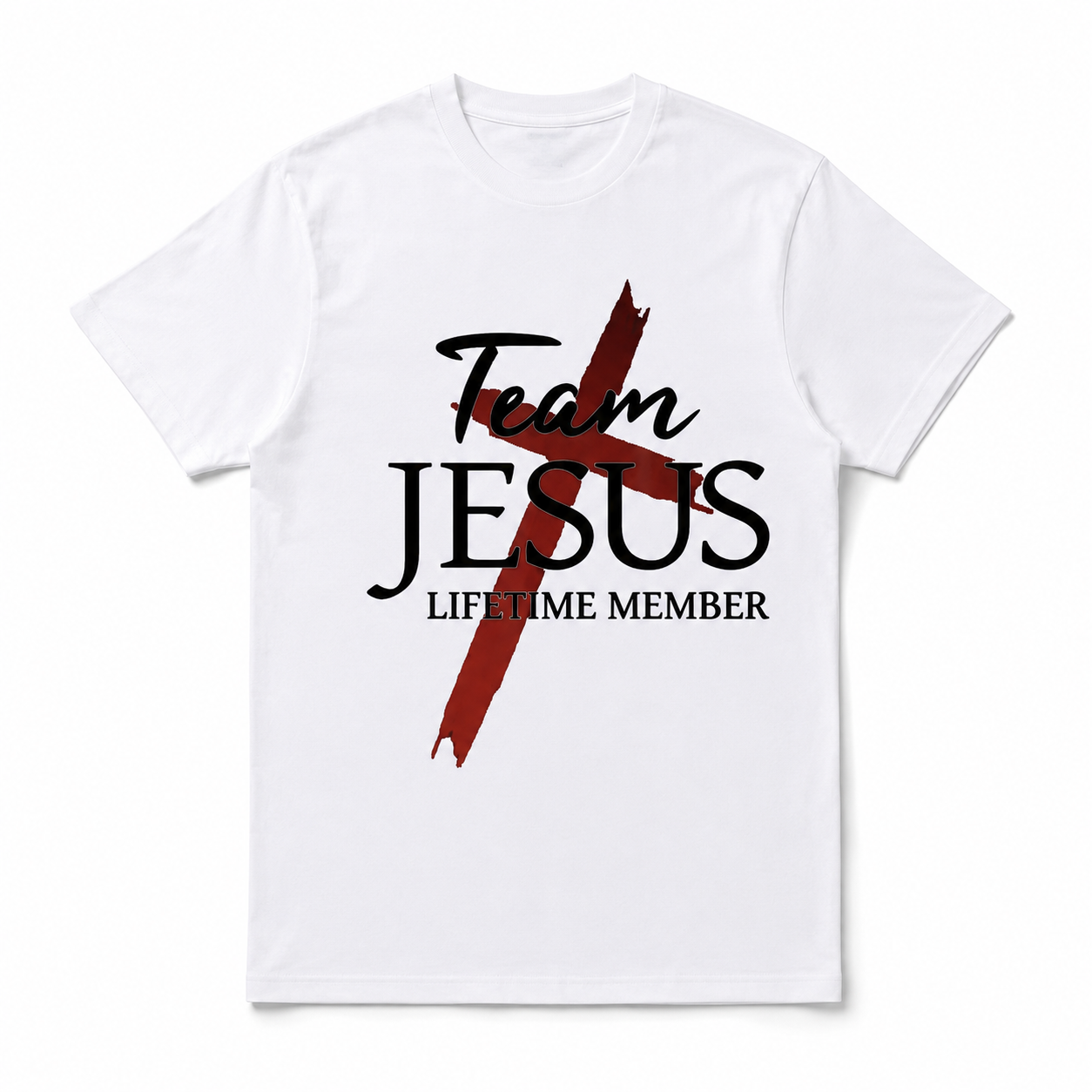 Team Jesus T Shirt Christian Faith Graphic Casual Crew Neck Gift Tee