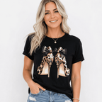 Leopard Stiletto Jewel Graphic Tee – Glamour Aesthetic Casual Tshirt