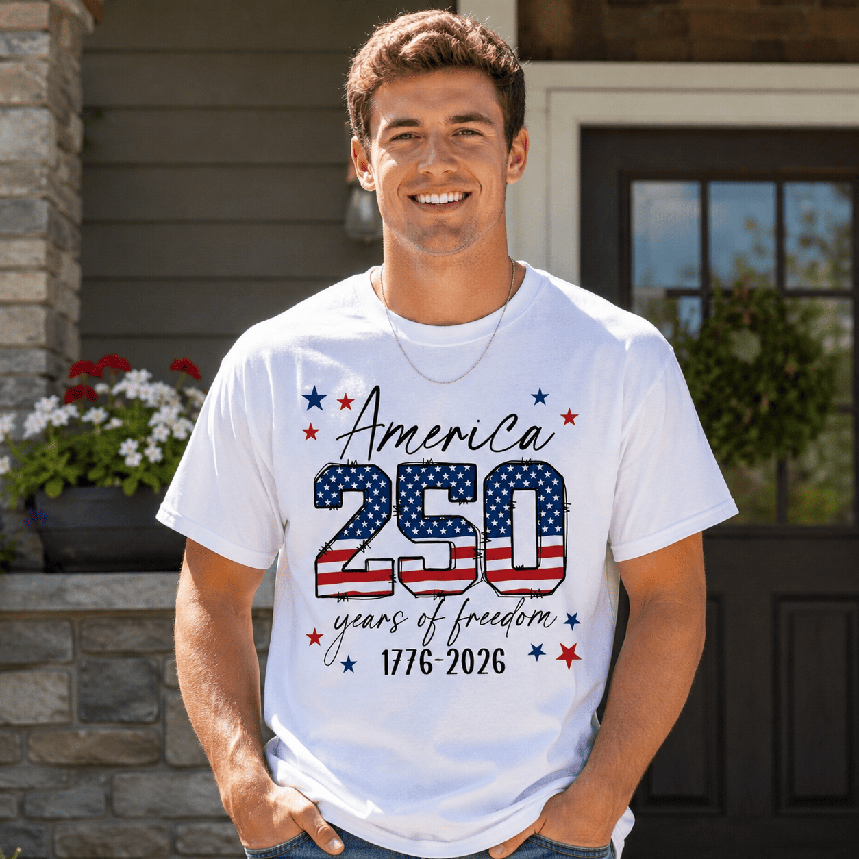 USA 250th Anniversary America 250 Years of Freedom 1776-2026 T-Shirt