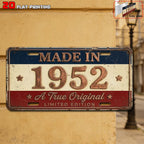 1952 Retro Metal License Plate Sign Rustic Farmhouse Patio Wall Decor 6x12