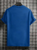 Short Sleeve Men's Fashion Street Style Casual Trendy Graphic T-Shirt with Retro
