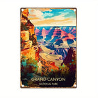 Grand Canyon National Park Tin Sign - Scenic Travel Poster Metal Wall Art
