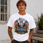 USA 250th Anniversary America 1776-2026 Patriotic July 4th Men's T-Shirt