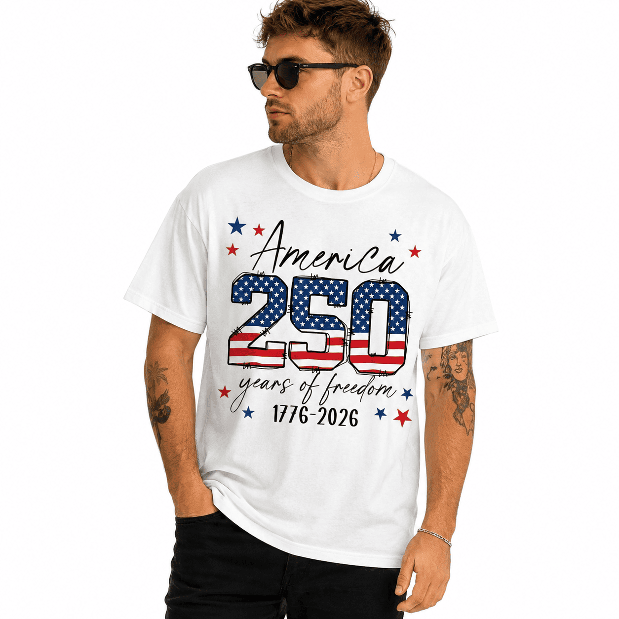 USA 250th Anniversary America 250 Years of Freedom 1776-2026 T-Shirt