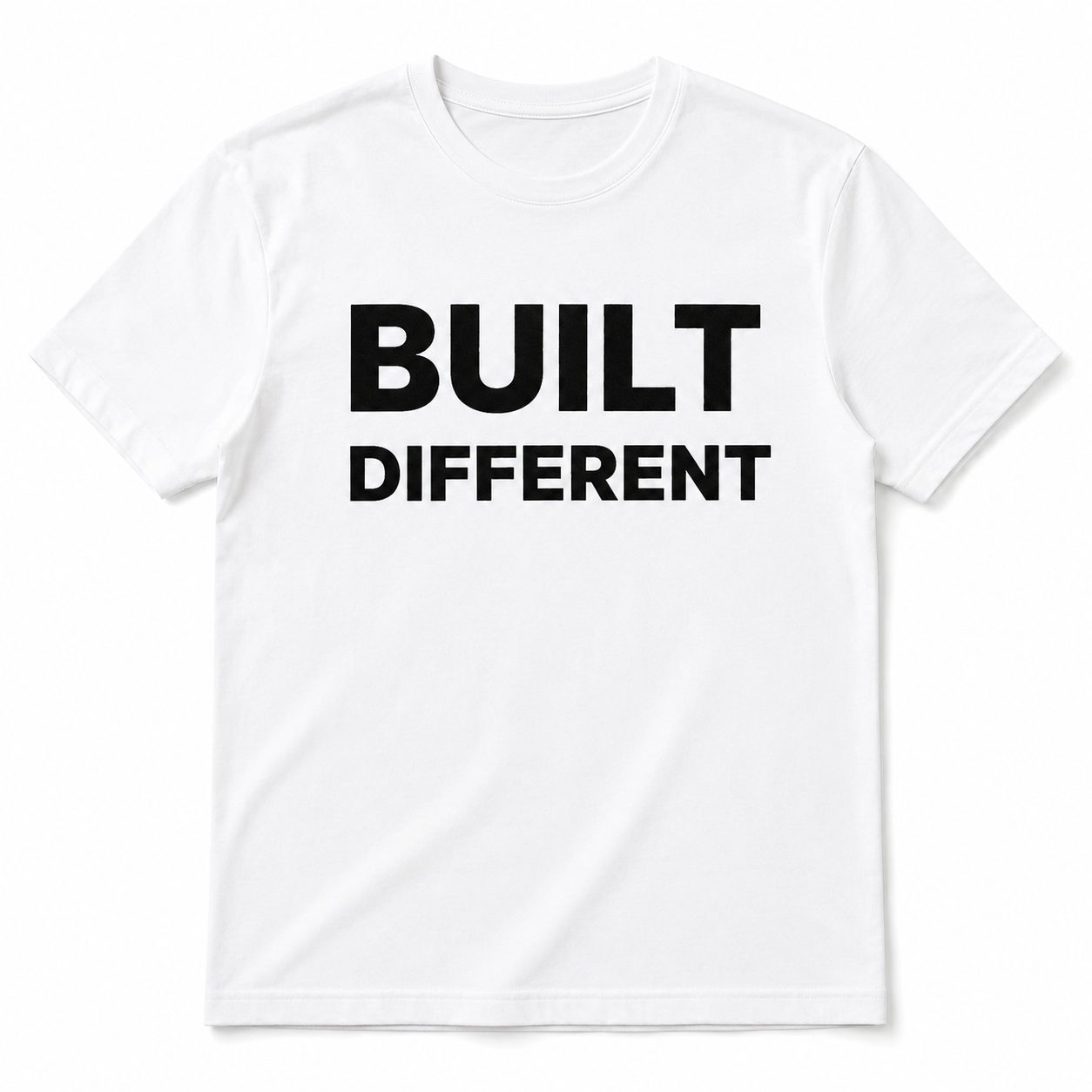 Built Different Graphic Tee - Bold Minimalist Urban Streetwear T-Shirt