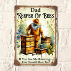 Beekeeper Metal Tin Sign Bee Garden Wall Decor Rustic Outdoor Plaque