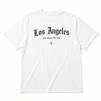 Los Angeles Gothic Letter T-Shirt Old English Streetwear Casual Tee