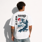 Kanagawa Wave Koi Fish T Shirt Japanese Art Graphic Streetwear Casual Tee