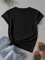 Women Graphic T-Shirt Thumbs Up Hand Print Casual Crew Neck Short Sleeve Tee Top
