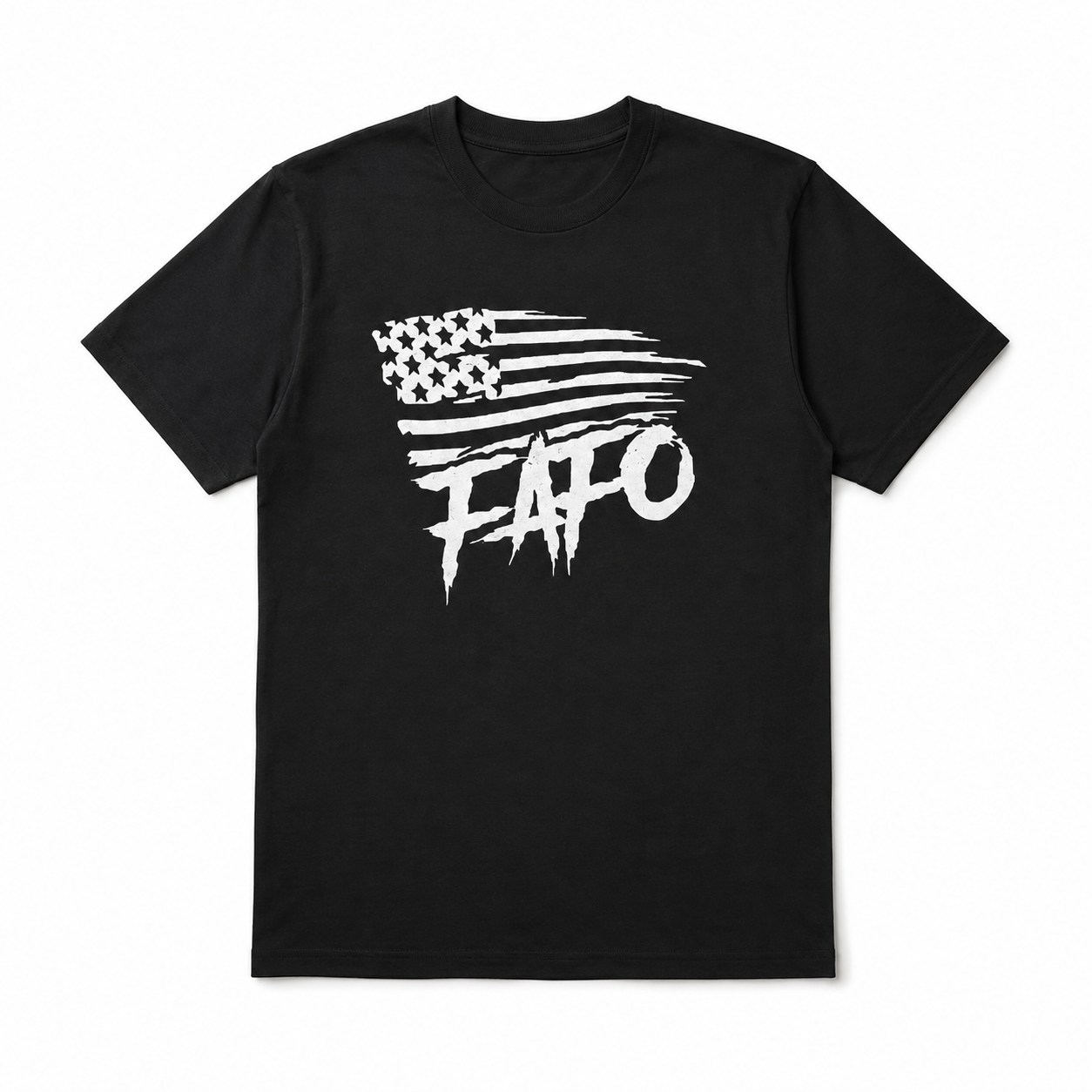 FAFO Graphic T-Shirt American Flag Patriotic Funny Quote Casual Tee