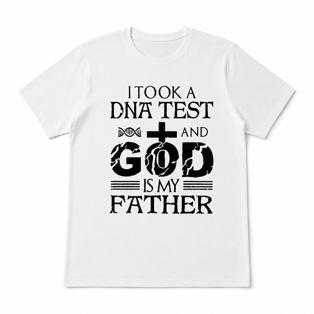 I Took A DNA Test God Is My Father T-Shirt Christian Faith Graphic Tee Men