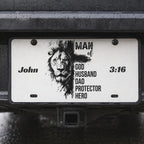 Christian Dad Car License Plate Sign Best Husband Father's Day Gift Decor