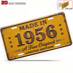 1956 Retro Metal License Plate Sign Rustic Farmhouse Patio Wall Decor 6x12