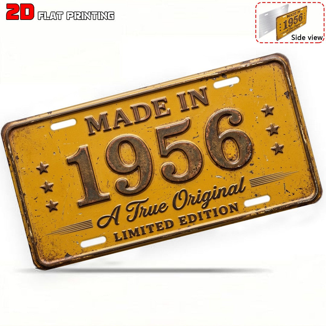 1956 Retro Metal License Plate Sign Rustic Farmhouse Patio Wall Decor 6x12