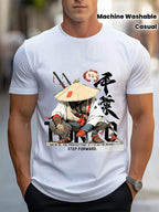 Samurai Kanji Sword Power Graphic T-Shirt Japanese Warrior Gym Tee