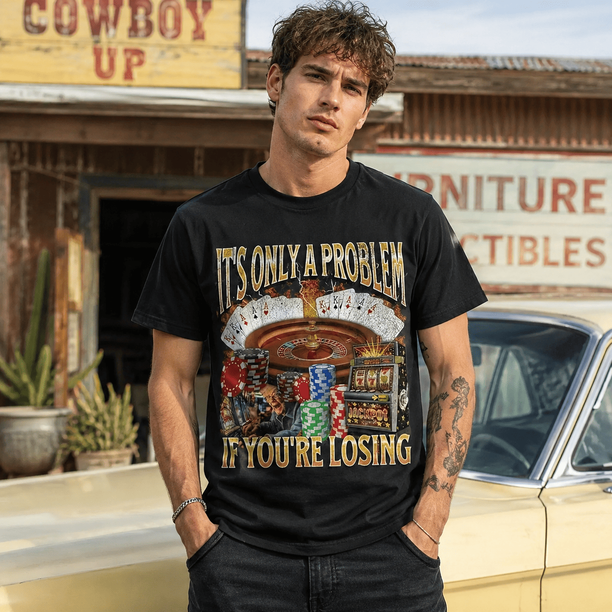 Fun Gambling Problem T-Shirt – Losing Is the Problem, Casino Themed T-Shirt