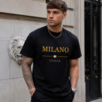 Milano Italy T-Shirt Minimalist Milan Travel City Graphic Tee Unisex Streetwear