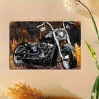 Vintage Motorcycle Metal Tin Sign - Retro Chopper Cruiser Bike Metal Tin Plaque