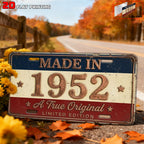 1952 Retro Metal License Plate Sign Rustic Farmhouse Patio Wall Decor 6x12