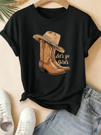 Let's Go Girls Cowboy Boots T-Shirt | Western Country Graphic Tee