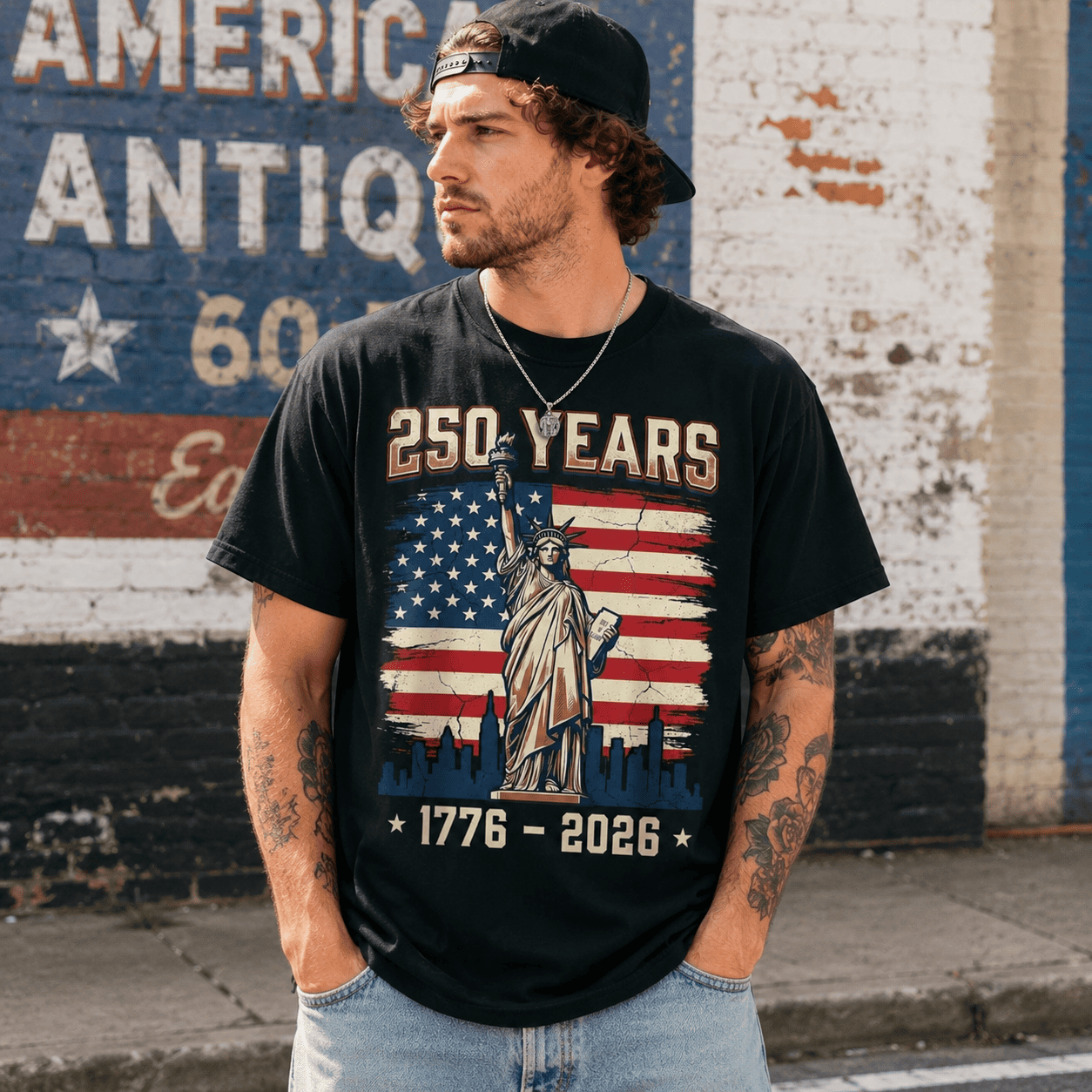USA 250th Anniversary Memorial T-Shirt Patriotic America 1776-2026 Tee