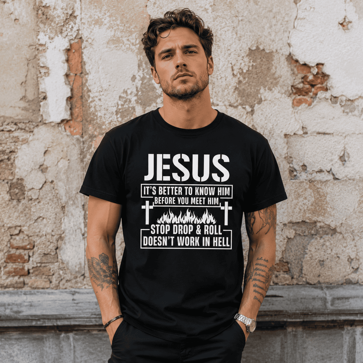 Men's Jesus It's Better To Know Him Funny Christian Graphic T-Shirt Tee
