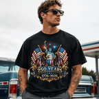 USA 250th Anniversary America 1776-2026 Patriotic July 4th Men's T-Shirt