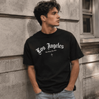 Los Angeles Gothic Letter T-Shirt Old English Streetwear Casual Tee